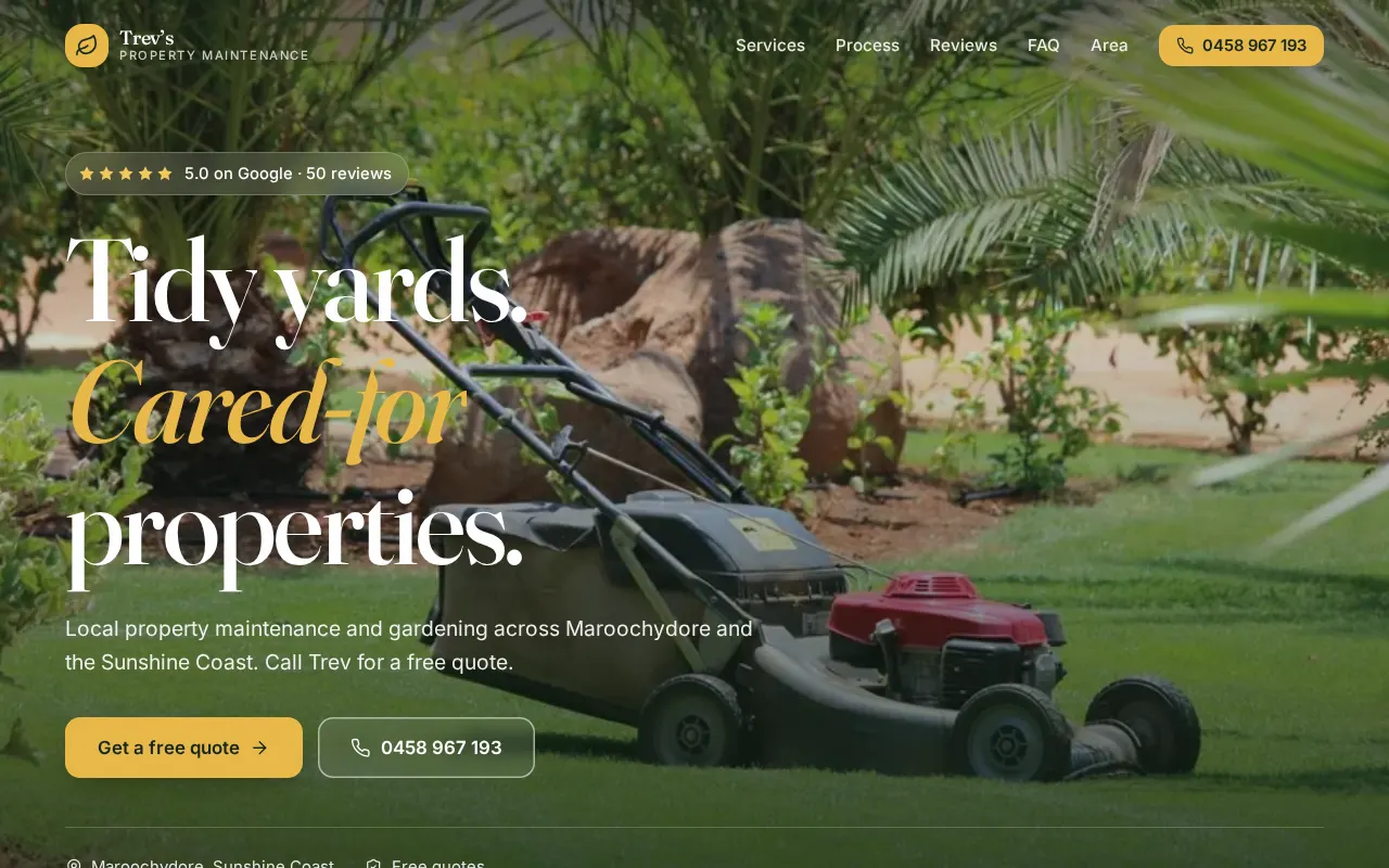 Trev’s Property Maintenance website (concept)